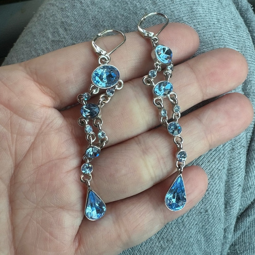 Elegant Blue Dangle Earrings
